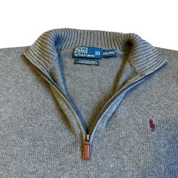 Vintage Polo Ralph Lauren Knit Sweater Pullover 3/4 Zip - Picture 4 of 6